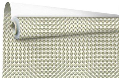 Cadeaupapier 50cm dessin Authentic wit/goud