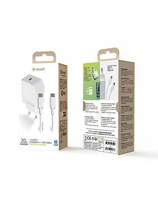 Oplader Muvit MCPAK0044 20 W Wit