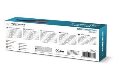 Esperanza EBP004 haarstyler Stijltang Zwart, Rood 35 W