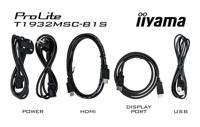 Iiyama ProLite T1932MSC-B1S Touchscreen monitor Energielabel: E (A - G) 48.3 cm (19 inch) 1280 x 1024 Pixel 5:4 14 ms HDMI, DisplayPort, Audio-Line-out, VGA - thumbnail