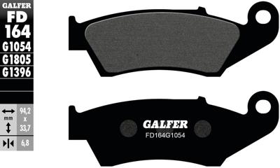 GALFER remblokken "fd164" brake pad fd164 g1054 organic