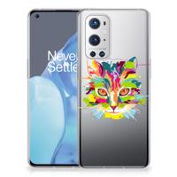 OnePlus 9 Pro Telefoonhoesje met Naam Cat Color - thumbnail