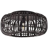 Brilliant Zwarte plafondlampWoodrow rotan - 99405/76 - thumbnail