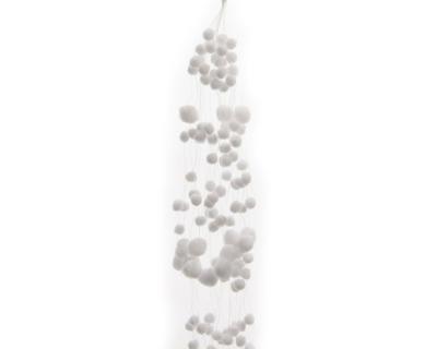 Guirlande Sneeuwbal Parelmoer 60cm Wit