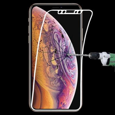 0.1mm 9H volledige scherm flexibele vezel getemperd glas Film voor iPhone XS / X(White)