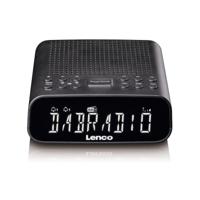 Lenco Wekkerradio DAB, VHF (FM), DAB+ Bluetooth, AUX, DAB, DAB+, FM Wekfunctie Zwart - thumbnail