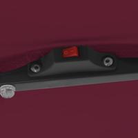 Parasol vierkant met LED-verlichting 295x245 cm bordeauxrood - thumbnail