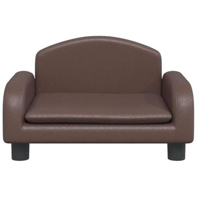 Hondenmand 50x40x30 cm kunstleer bruin