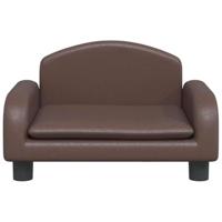 Hondenmand 50x40x30 cm kunstleer bruin - thumbnail