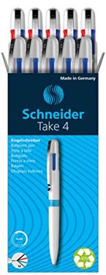 Schneider Schreibgeräte 10 stuk(s) Take 4 138049 Balpen meerkleurig Kleur inkt: Zwart, Rood, Blauw, Groen N/A Schneider Schreibgeräte 10 stuk(s) Take 4 138049 Balpen meerkleurig Kleur inkt: Zwart, Rood, Blauw, Groen N/A