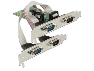 Delock 89557 PCI Express x1-kaart naar 4 x seriële RS-232 Delock 89557 PCI Express x1-kaart naar 4 x seriële RS-232