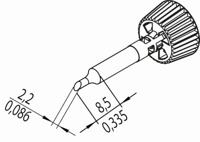 Ersa 0142ADLF22/SB Soldeerpunt Schuin Grootte soldeerpunt 2.20 mm Inhoud: 1 stuk(s) - thumbnail