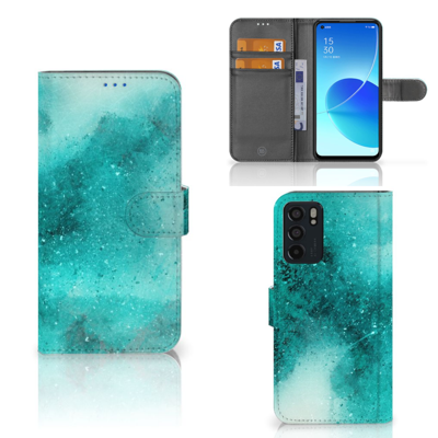 Hoesje OPPO Reno6 5G Painting Blue Hoesje OPPO Reno6 5G Painting Blue