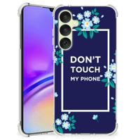 Samsung Galaxy A35 Anti Shock Case Flowers Blue DTMP - thumbnail