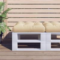 VidaXL Palletkussen 60x60x12 cm stof beige - thumbnail