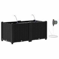 Tuin Bloempot 2 pcs Zwart Staal - thumbnail