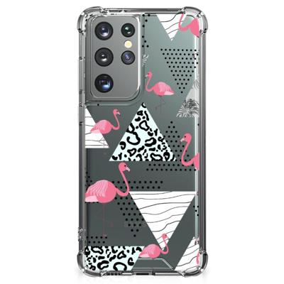 Samsung Galaxy S21 Ultra Case Anti-shock Flamingo Triangle Samsung Galaxy S21 Ultra Case Anti-shock Flamingo Triangle