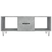 Salontafel 102x50x40 cm bewerkt hout betongrijs - thumbnail