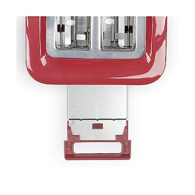 Broodrooster voor 2 sneetjes - LIVOO - DOD162RC - 750 W - Instelbare thermostaat: 7 standen - Rood