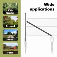 VidaXL Afrasteringspaal grijs 25 x 0,4 m (13 mm gaas) staal en pvc - thumbnail