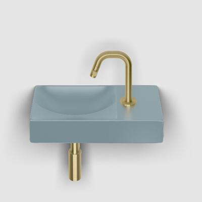 Clou Flush Fontein Met Kraangat Rechts Mat Blauw Keramiek 36 cm Clou