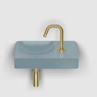 Clou Flush Fontein Met Kraangat Rechts Mat Blauw Keramiek 36 cm Clou - thumbnail