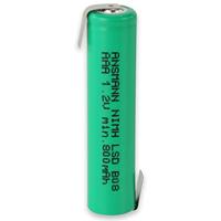 Ansmann, batteria Ni-MH LSD, testa piatta con etichette AAA 800mAh blue - thumbnail