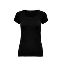 Only 15205059 Onllive Love Life S/s O-neck Top T-shirt Korte Mouw Black 15205059 - thumbnail