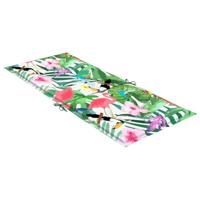 Stoelkussens 4 st hoge rug stof meerkleurig - thumbnail