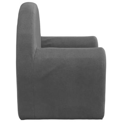 Kinderslaapbank zacht pluche antracietkleurig