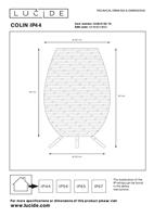 Lucide COLIN IP44 - Oplaadbare Tafellamp Binnen/Buiten - Accu/Batterij - LED 3 StepDim - 1x3W 3000K - IP44 - Naturel - thumbnail