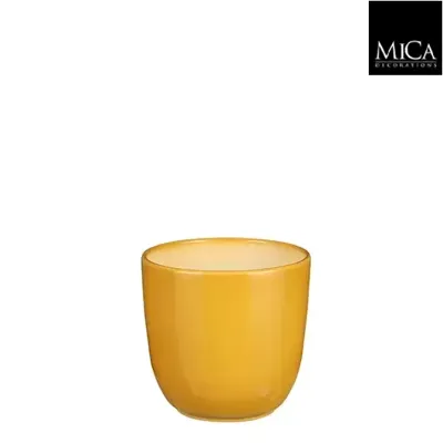 Mica Decorations tusca pot oker 13x14cm Mica Decorations tusca pot oker 13x14cm