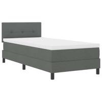 Boxspring bed met matras Donkergrijs 90 x 200 cm Stof - thumbnail