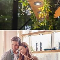 Set van 3 Pavo - Platte LED ipbouwspots met lage inbouwdiepte 12mm - 3 Watt 300 Lumen - 2700K Warm wit - Dimbaar - Rond - Meubelspot - IP44 waterdicht - Zwart - thumbnail