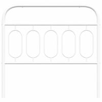 Hoofdbord 100 cm metaal wit - thumbnail