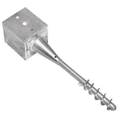 Grondpinnen 6 st 12x12x56 cm gegalvaniseerd staal zilverkleurig