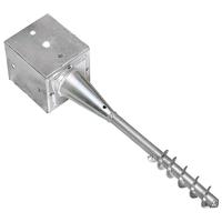 Grondpinnen 6 st 12x12x56 cm gegalvaniseerd staal zilverkleurig - thumbnail