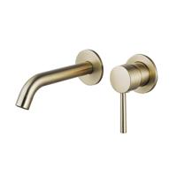 Fortifura Calvi Wastafelkraan - inbouw - met inbouwdeel - Geborsteld Messing PVD (Goud) SW1171115 - thumbnail