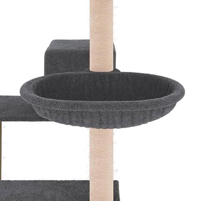 VidaXL Kattenmeubel met sisal krabpalen 82,5 cm donkergrijs - thumbnail