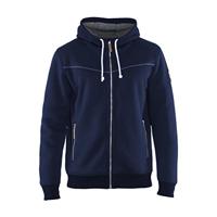 Blåkläder 4933 Hoodie met rits gevoerd marineblauw - maat XL - thumbnail