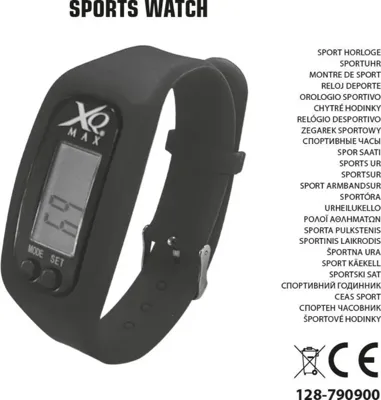 XQ Max sporthorloge zwart