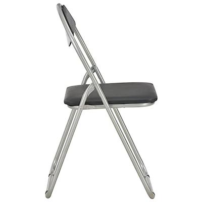 VidaXL Opklapbare stoelen, 2 stuks, zwart kunstleer
