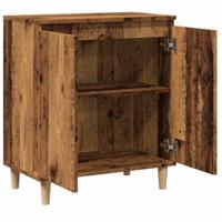 Dressoir 60x35x70 cm bewerkt hout oud houtkleurig - thumbnail