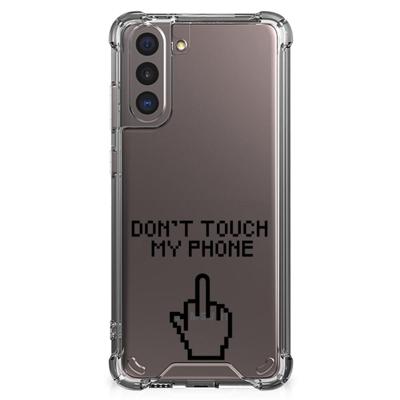 Samsung Galaxy S21 Anti Shock Case Finger Don't Touch My Phone Samsung Galaxy S21 Anti Shock Case Finger Don't Touch My Phone