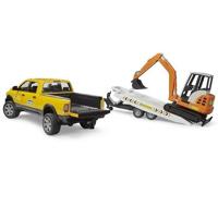 Bruder RAM Rental Service met mini graafmachine - thumbnail