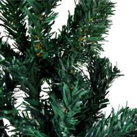 Kunstkerstboom half met standaard smal 210 cm groen - thumbnail