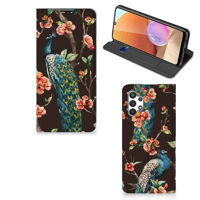 Samsung Galaxy A32 4G | A32 5G Enterprise Editie | Hoesje maken | Pauw met Bloemen - thumbnail