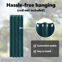 VidaXL Verduisterende gordijnen 2 pcs donkergroen 140 x 260 cm fluweel - thumbnail