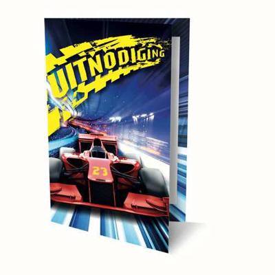 Uitnodigingen Race auto | 6 stuks