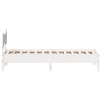 Bedframe zonder matras massief grenenhout wit 75x190 cm - thumbnail